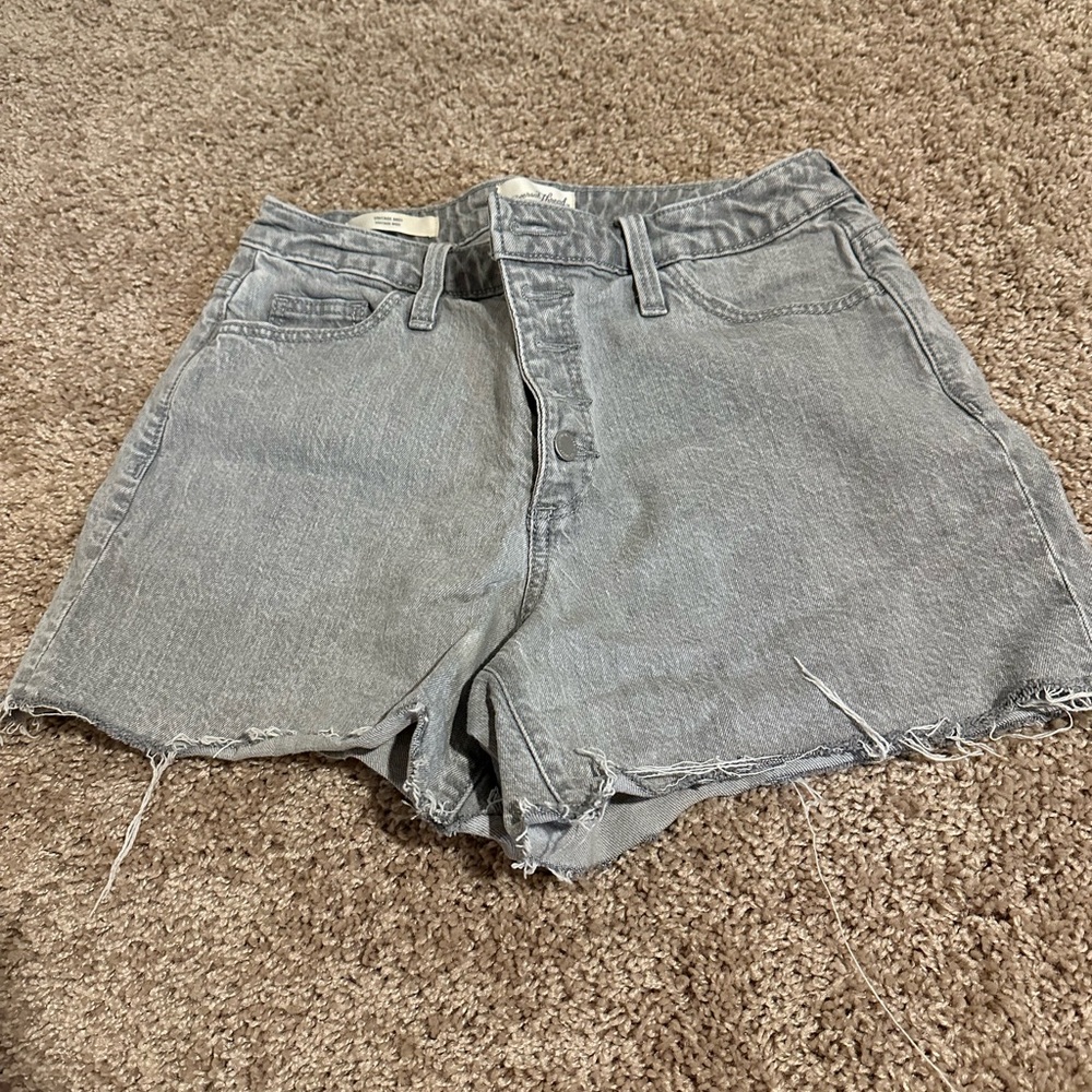 Grey Denim Shorts